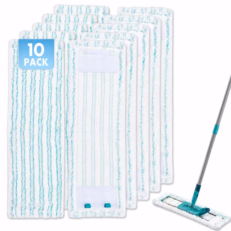 Confezione da 10 panni in microfibra per la pulizia di pavimenti duri, dimensioni 47x16,5 cm