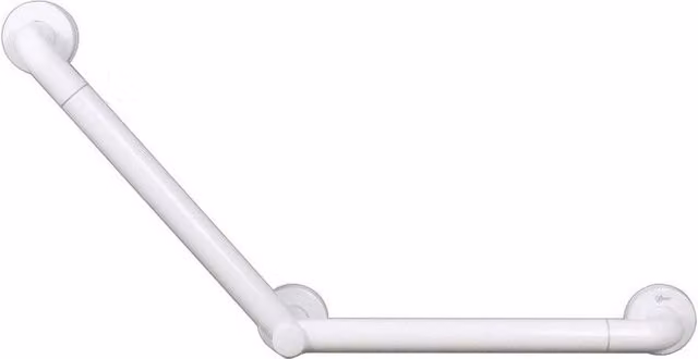 Maniglia di sicurezza angolata Goman in alluminio e plastica, colore bianco opaco, L/P: 40 x 40 cm
