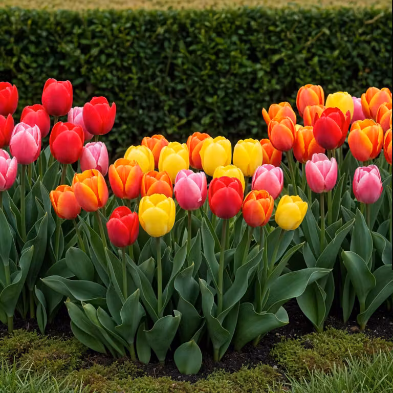 Bulbi da fiore Exotenherz - Miscela colorata di tulipani Darwin Hybride Mix (40 pezzi) diametro 10-12cm