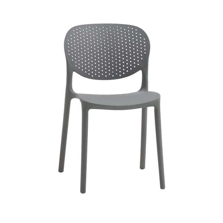 Set di sedie MAIORCA in polipropilene grigio, impilabili