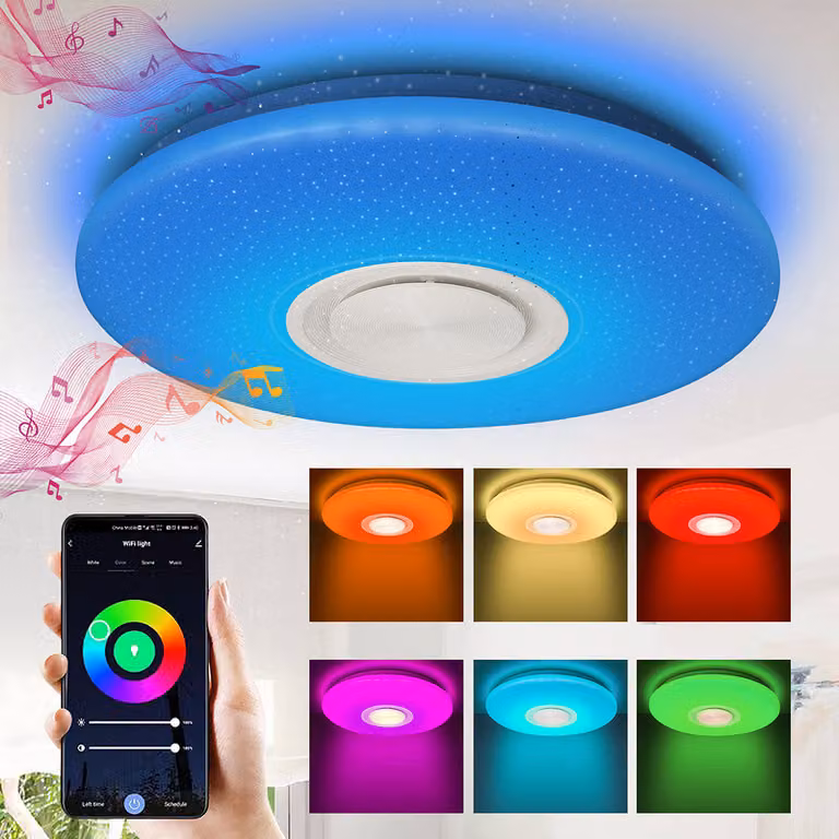 Jopassy 36W Plafoniera LED con effetto cielo stellato, luce stellare, illuminazione a parete e musica Bluetooth