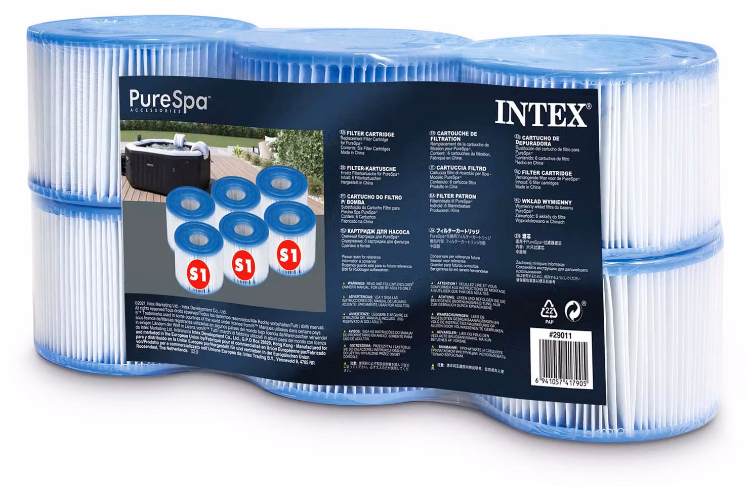 Filtri S1, set completo da 6 pezzi, set Pure SPA INTEX 29011