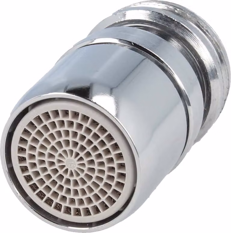 Testa di getto per bidet con giunto sferico e aeratore Tecuro, M 24 x 1 AG - ottone cromato