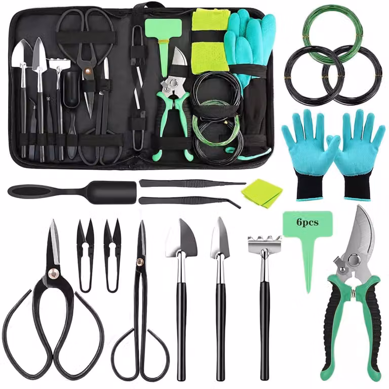 Solidchoice - Set professionale di 24 utensili per bonsai