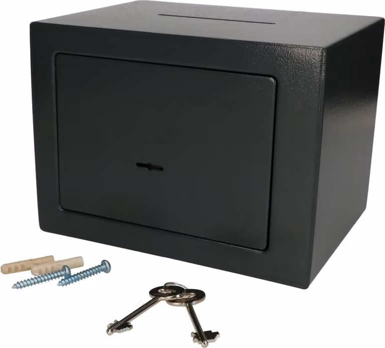 KOTARBAU® Cassaforte meccanica 23x17x17cm Solido con serratura a chiave