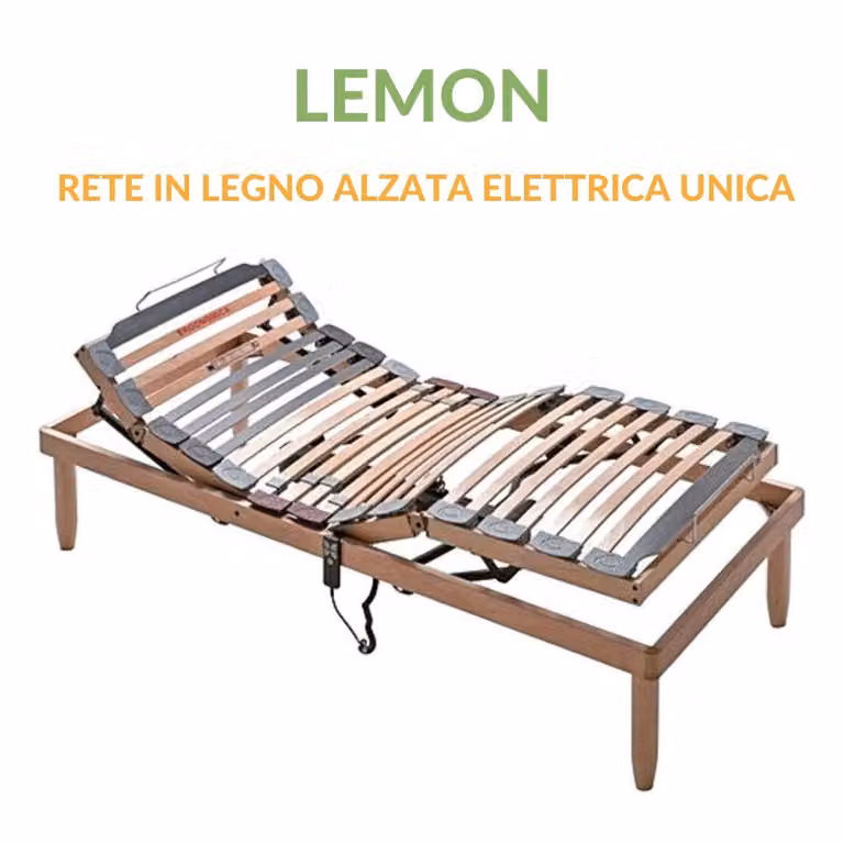 Rete Legno Motorizzata LEMON ELETTRICA ALZATA UNICA 85x190 cm