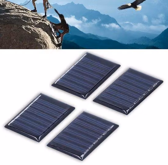 Mini kit di pannelli solari - 0,15W, 3V - Portatile - Per giocattoli - 4 pezzi - Piccoli pannelli solari - Pratici - Per bambini