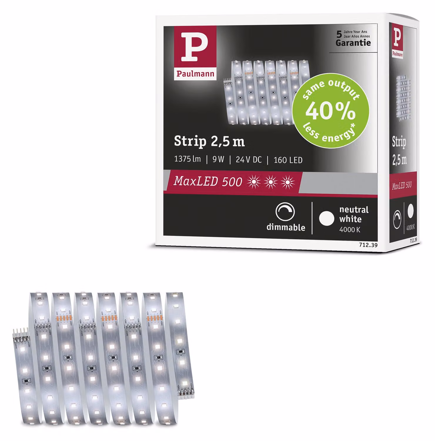 Paulmann MaxLED 500: Striscia LED, luce bianca neutra, confezione singola