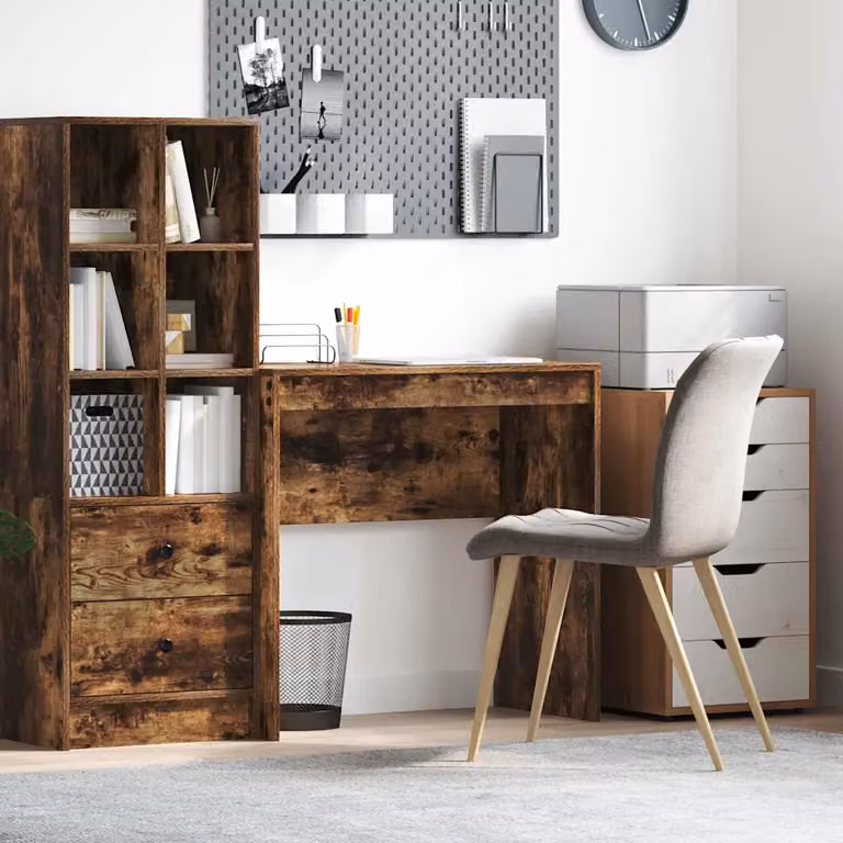 Scrivania vidaXL in legno rovere color marrone L/P/H: 80 x 40 x 76 cm