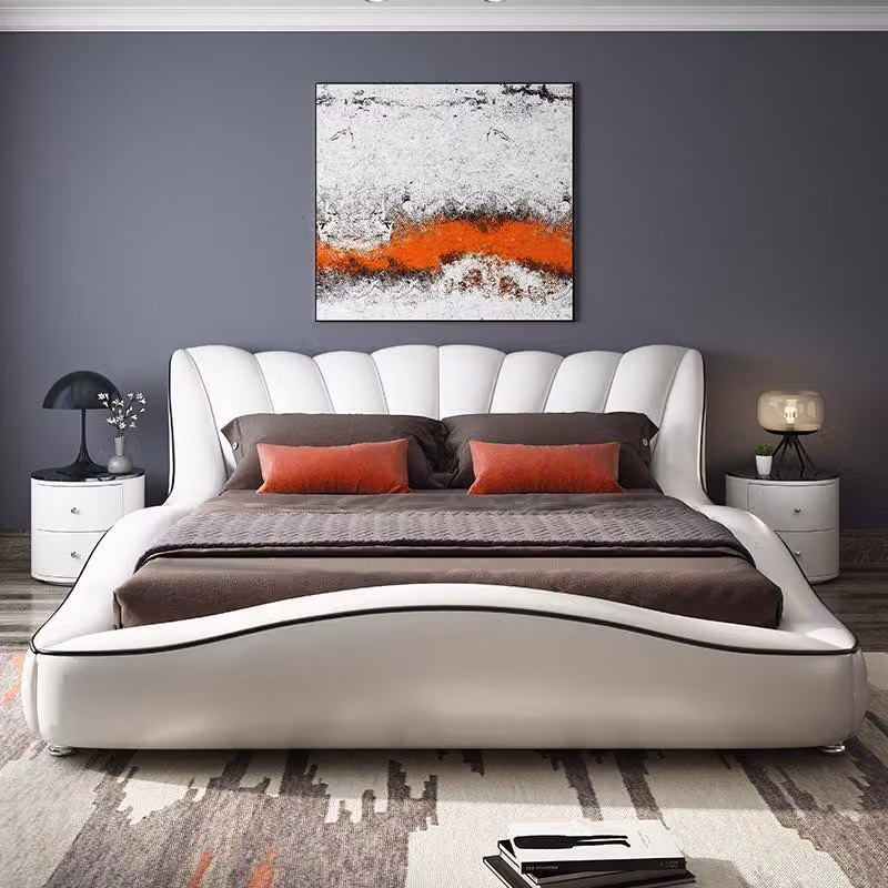 Luxus Doppel Schlafzimmer Holz Textil Betten 180x200 Bett Klassisch Polsterbett
