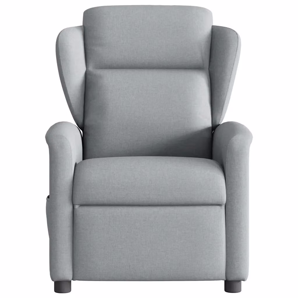 Poltrona Reclinabile Relax vidaXL in Tessuto Grigio con Braccioli e Reclinazione Manuale – 2