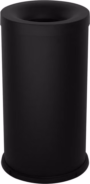Pattumiera Gettacarte Autoestinguente GIORDANOSHOP in Acciaio Verniciato Nero, Ø31 x H60 cm