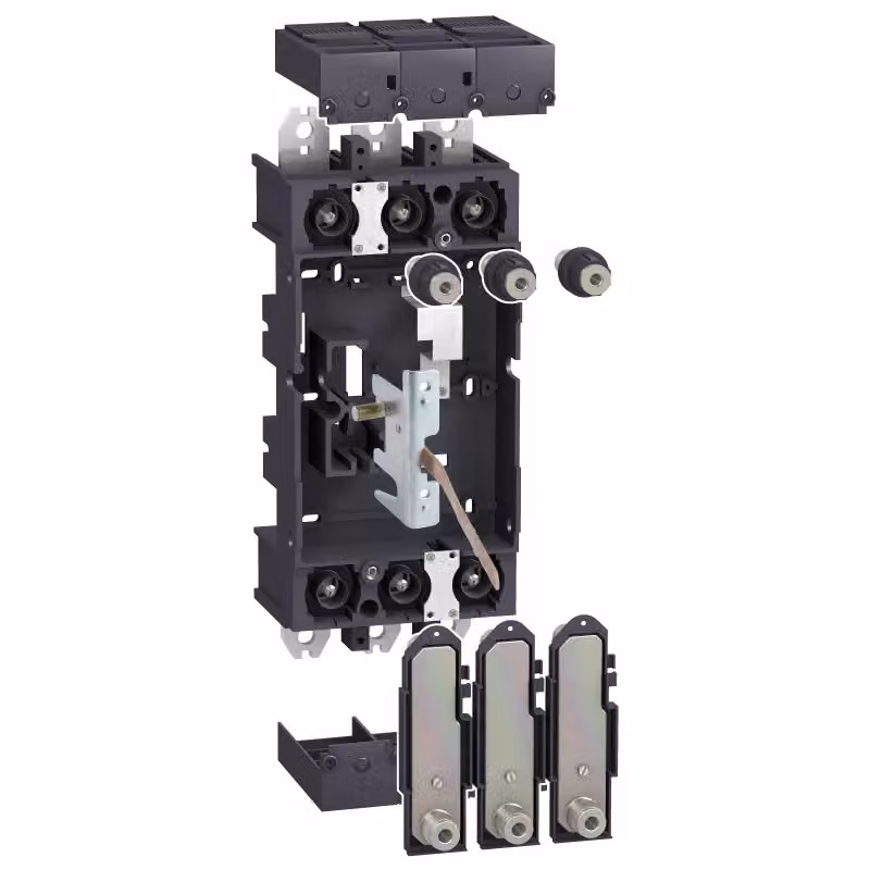 Set di piastre a innesto Schneider Electric 3P VigiComPact, accessori per interruttori automatici compatti ComPact NSX400/630, codice LV432540