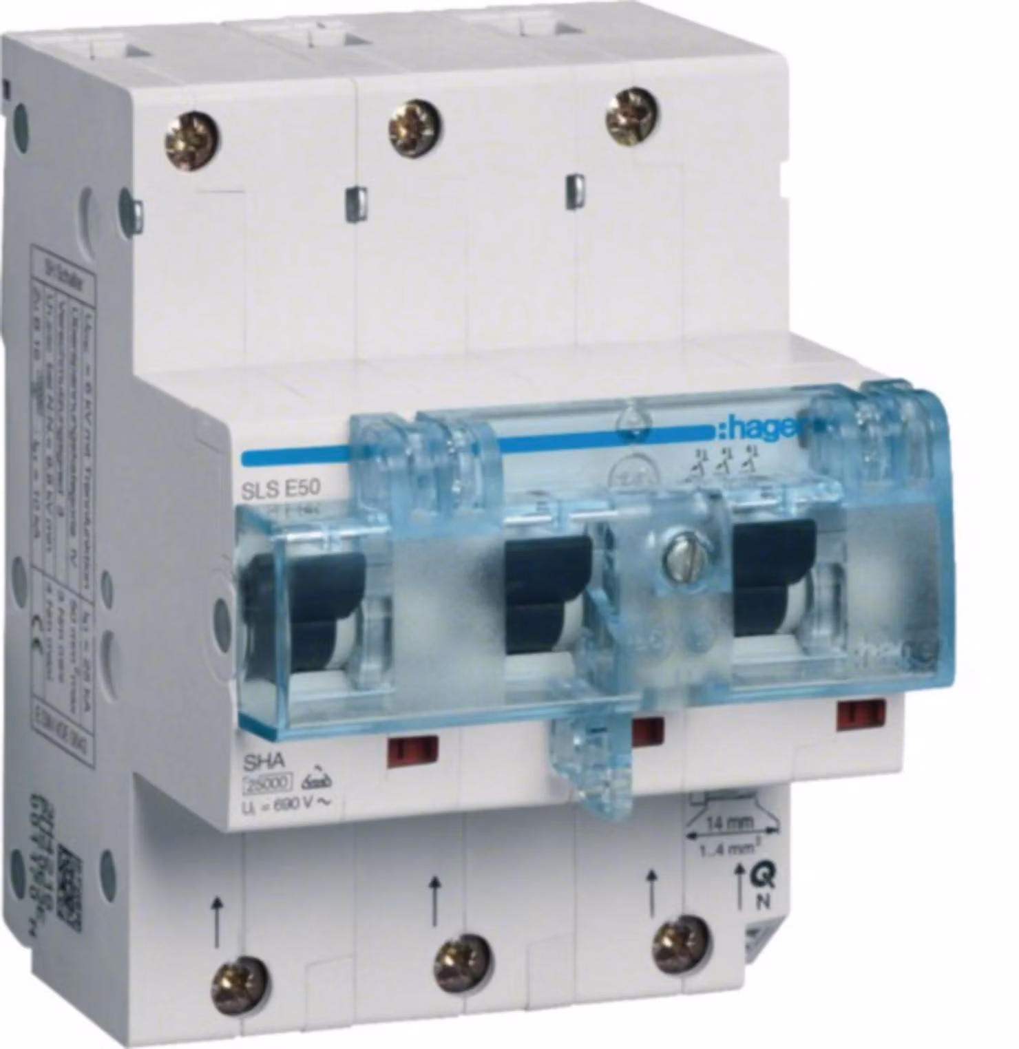 Hager HTN350E Corrente nominale: 50 A