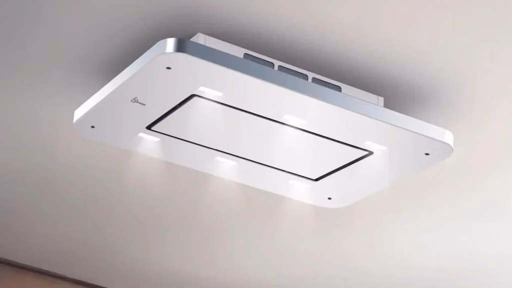Cappa a soffitto Baraldi STIVIA FREE 90 cm in acciaio inox e bianco con aspirazione 900 m3/h e controllo tramite app – 2
