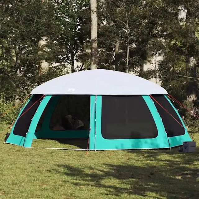 Tenda da piscina con patta rimovibile e pareti in rete verde L: 690 cm x P: 690 cm