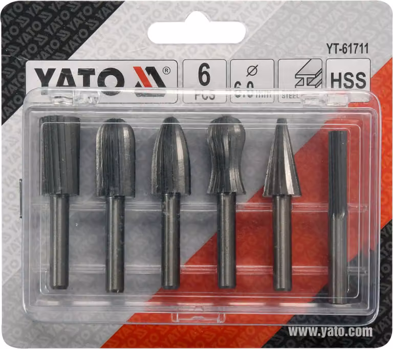 Yato Frese a codolo metallico Fi 6Mm Kpl.6Szt.