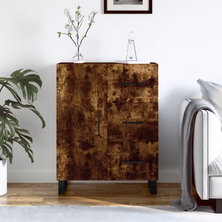 vidaXL Credenza Rovere Fumo 69,5x34x90 cm in Legno Multistrato