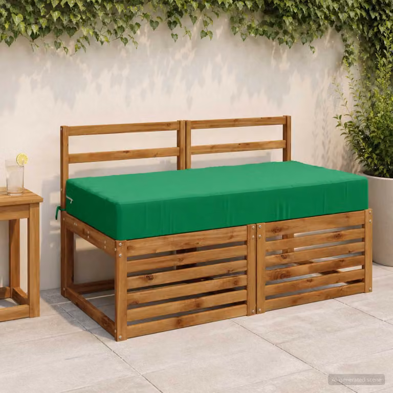 Cuscino per la seduta vidaXL SOEST verde in poliestere con fodera lavabile e resistente ai raggi UV L: 60 cm, P: 60 cm, H: 15 cm