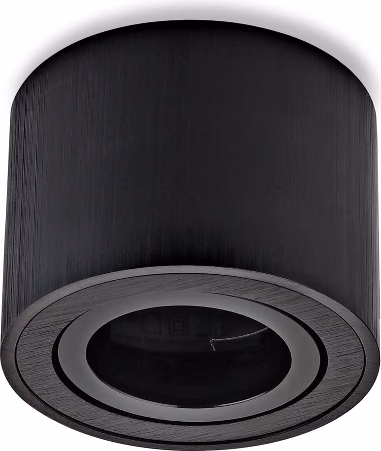 Faretto da incasso Sweet LED, piatto, rotondo, nero, in alluminio, lampada da soffitto, faretto da incasso, 230 V