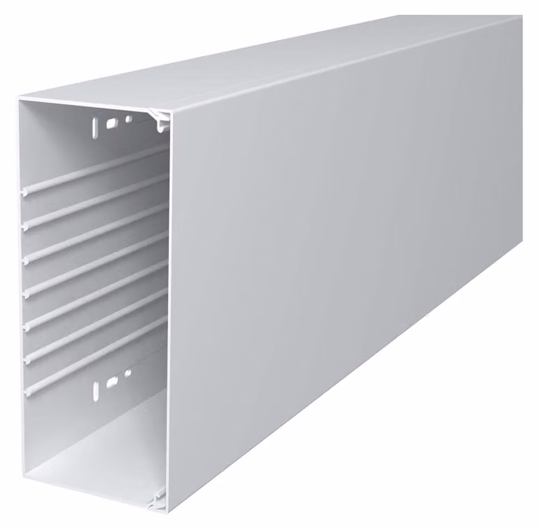 2 metri Tubo parete+soffitto con Obert. 100 x 230 mm, PVC - Canalina 100x230mm RAL9010 WDK100230RW