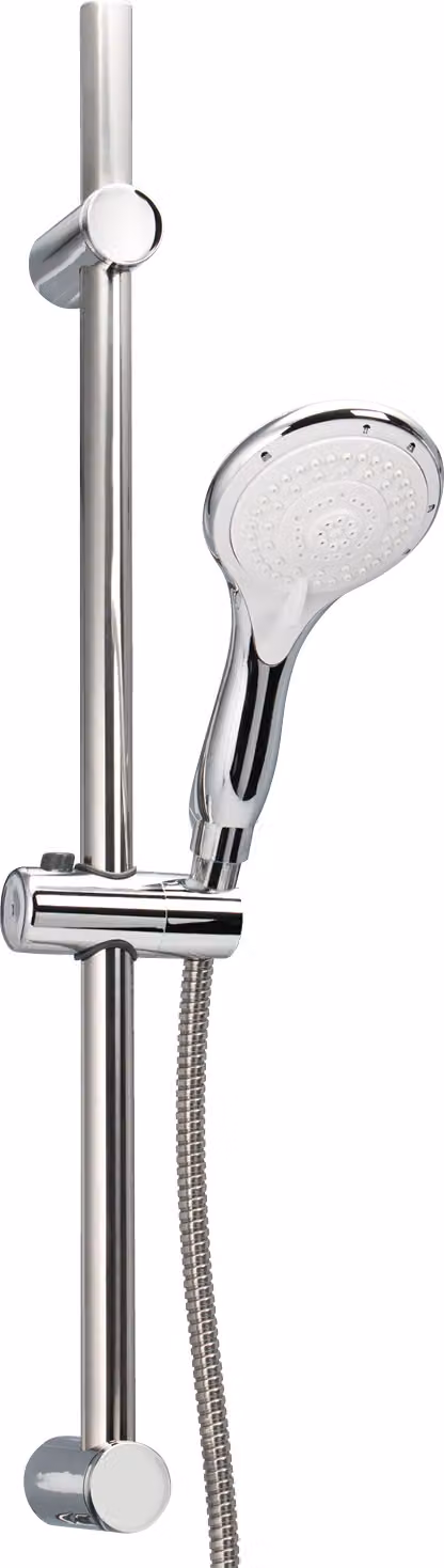 Set per doccia bremermann, modello , completo di soffione, tubo flessibile in acciaio inossidabile da 1,75 m e barra di supporto da 71,5 cm. Set completo per doccia