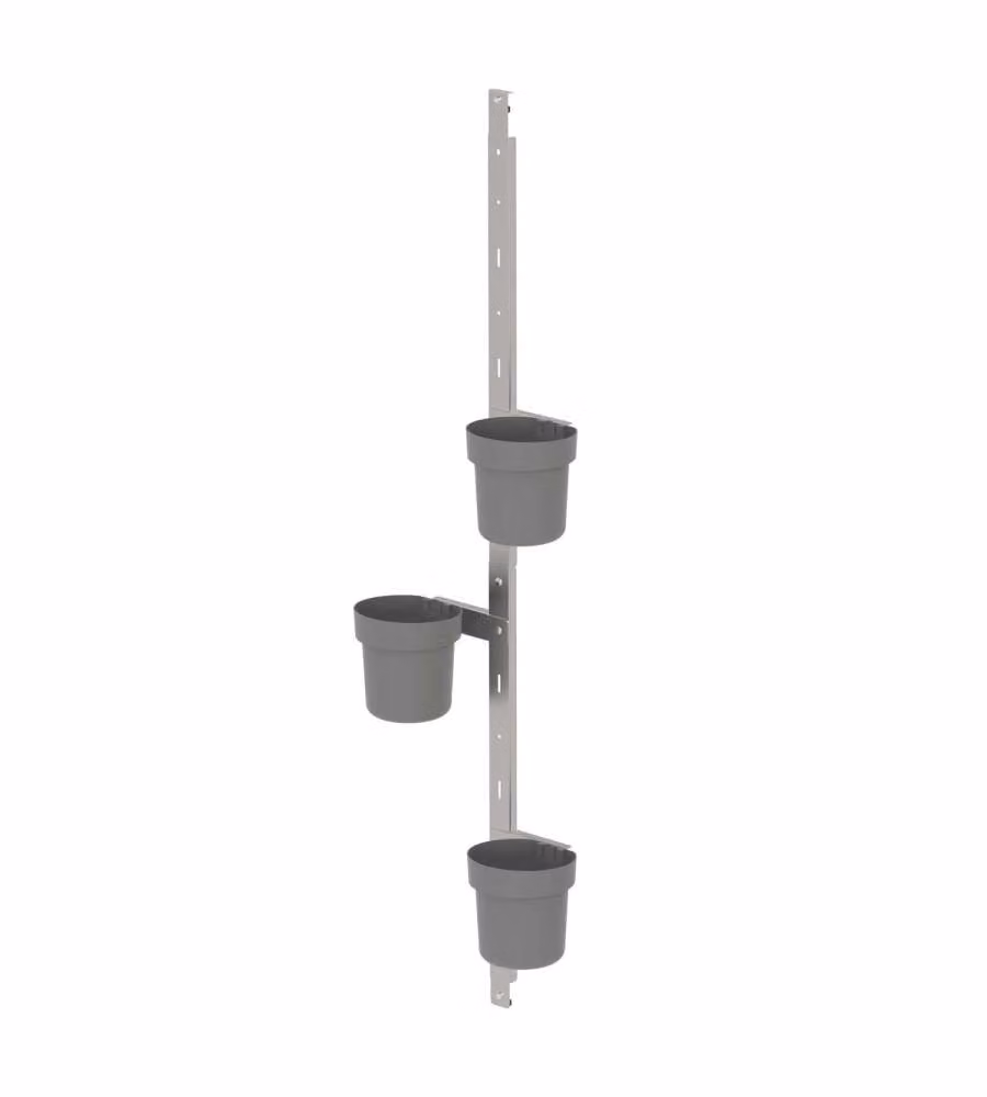 Biohort Set Vasi Florentina 3pz Grigio per Serre - Fissaggio a Parete