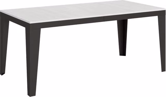 Tavolo allungabile Itamoby Flame Evolution Bianco Frassino con telaio Antracite L: 90 cm, P: 180-440 cm