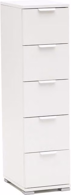 MeMi Me310cBIA Cassettierina, Legno, Bianco, 38x27x105 cm