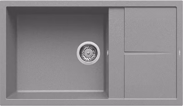 Lavello Elleci Incasso 1 vasca 86x50 Unico 410 Granitek Grigio Cemento LGU41048