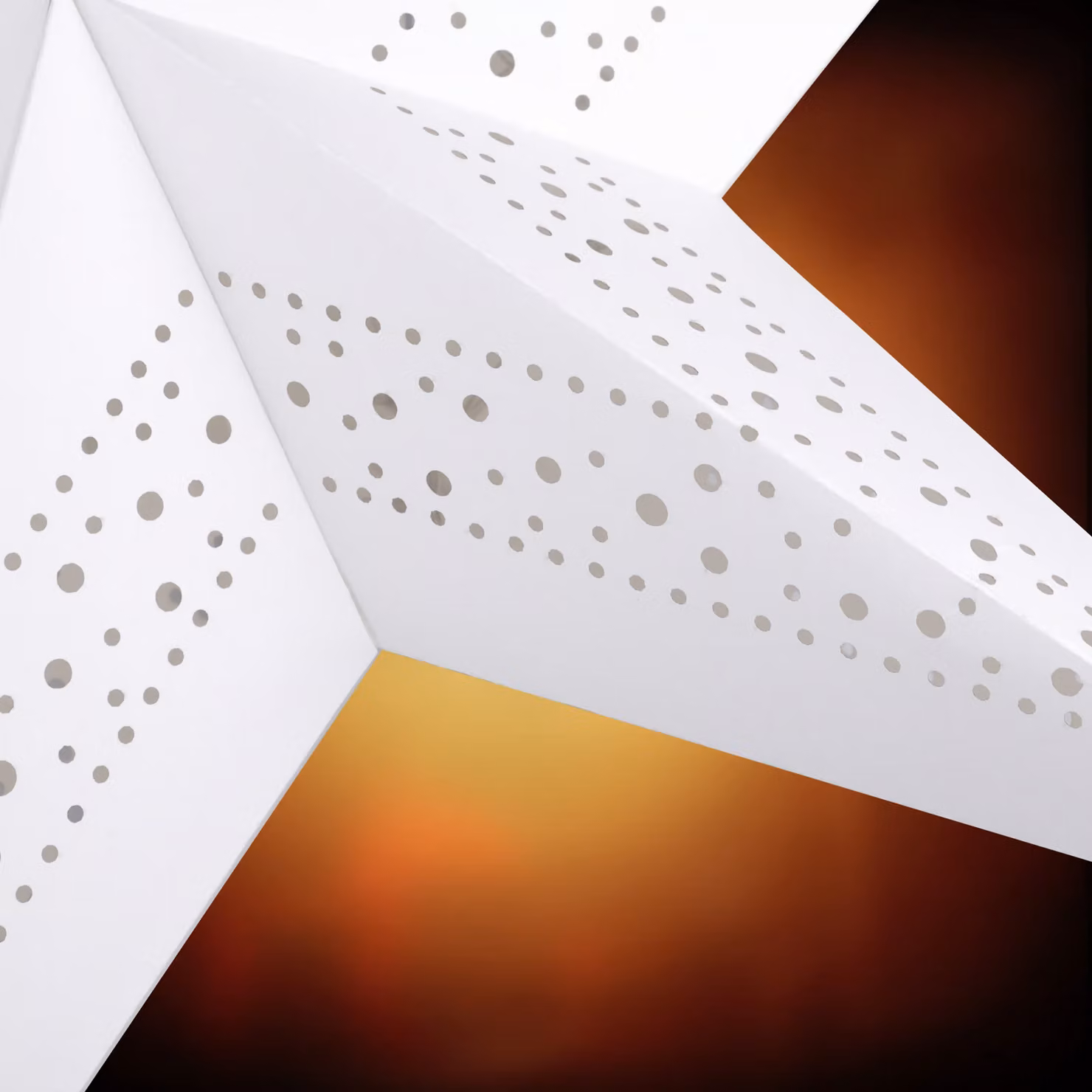 Stella di carta Casaria color panna con 10 LED a puntini per decorazioni natalizie, Diametro: 60 cm – 3