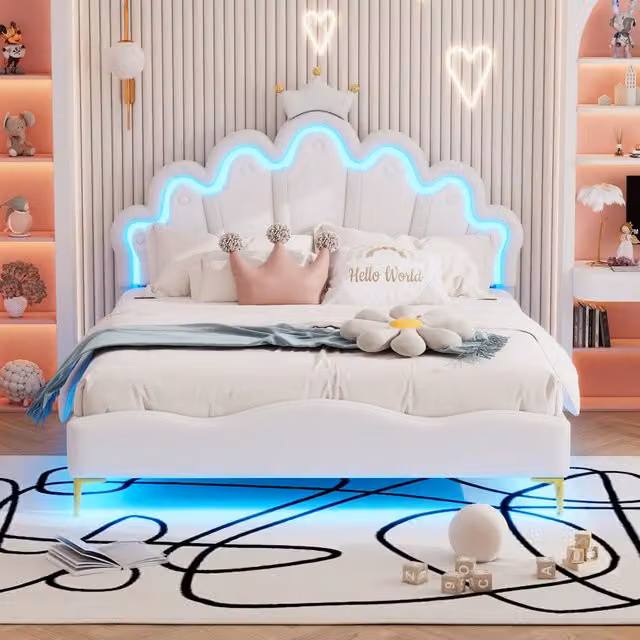 letto matrimoniale pu bianco 140 x 200 cm