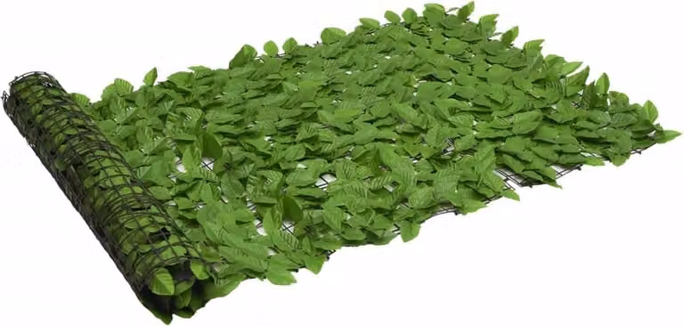 Paravento da Balcone con Foglie Verdi 200x100 cm
