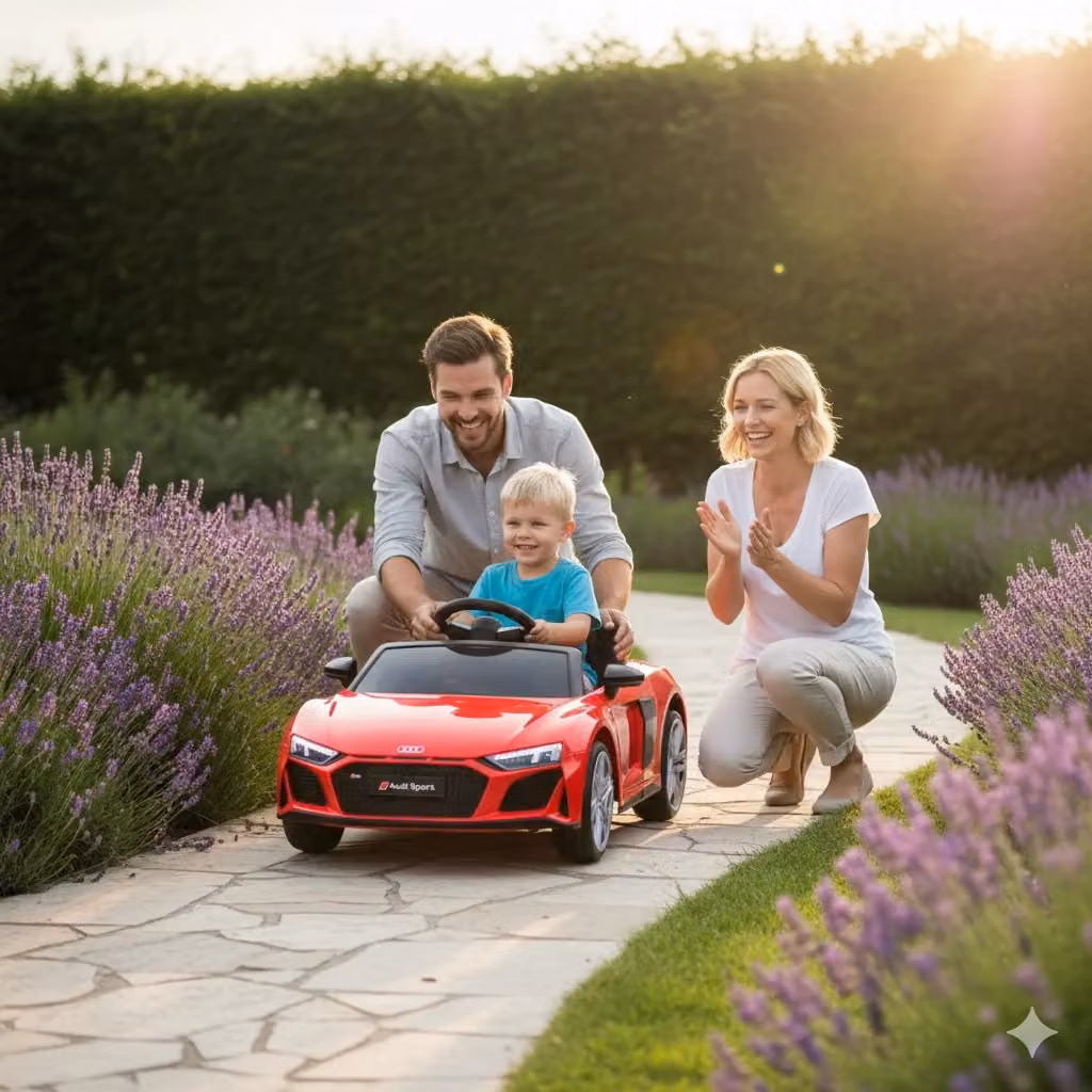Macchina Elettrica per Bambini Audi R8 New Spyder 12V con Telecomando e Sedile in Pelle Rosso – 2