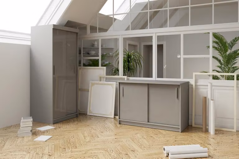 Comò, armadio, mobili in legno, mobili guardaroba, set da 2 pezzi