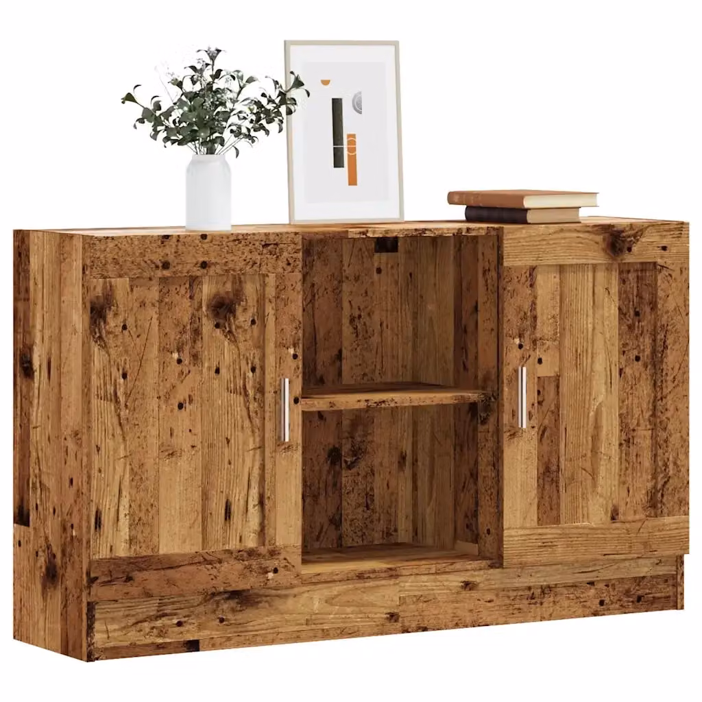 Credenza Buffet in Legno Antico Marrone per Sala da Pranzo L: 120 cm, P: 30,5 cm, H: 70 cm – 2