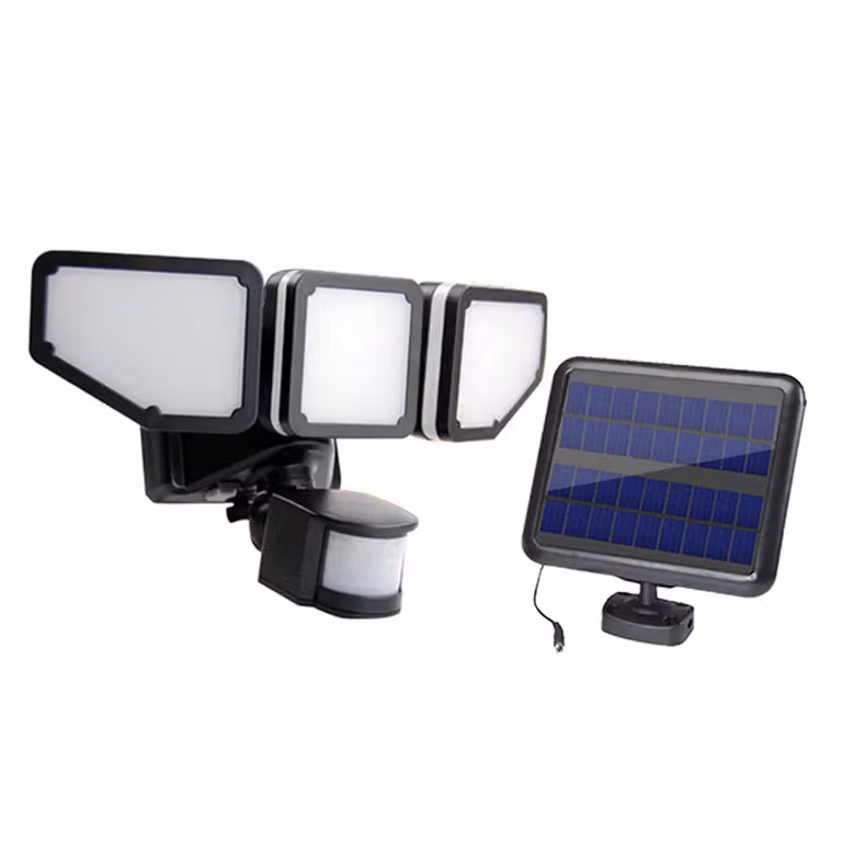 iQtech iPro 200 Potente luce solare per esterni, 200 LED, sensore, senza fili