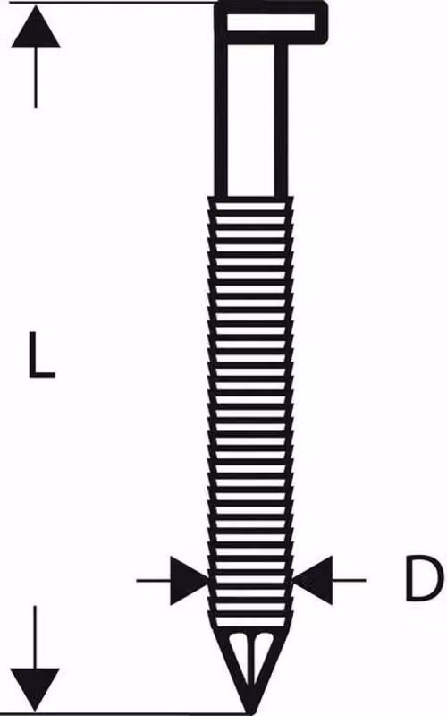 Chiodo a nastro con testa a D SN34DK 100R, 3,1 mm, 100 mm, vuoto, 2000 pz.