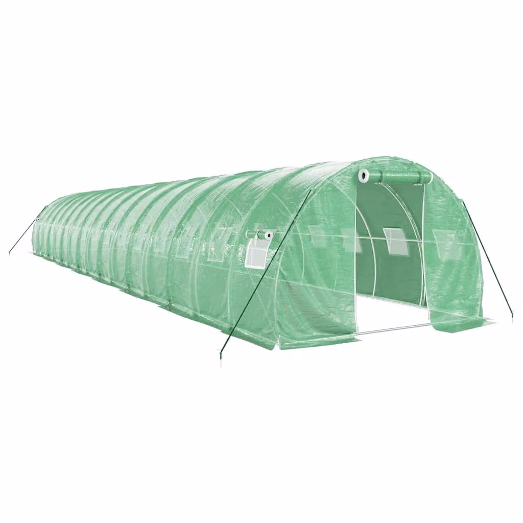 Serra con Telaio in Acciaio Verde 48 m² 16x3x2 m