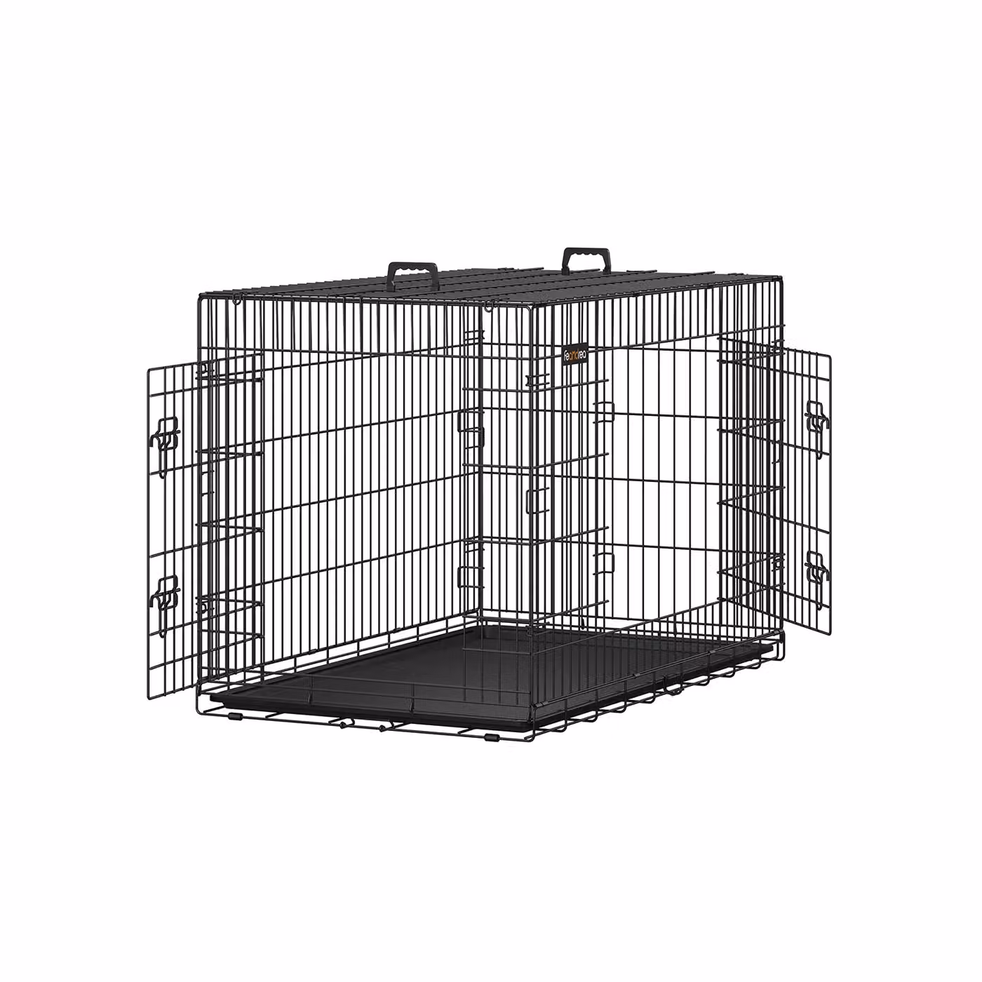 Gabbia per Animali Pieghevole, Nero / 122 x 74,5 x 80,5 cm