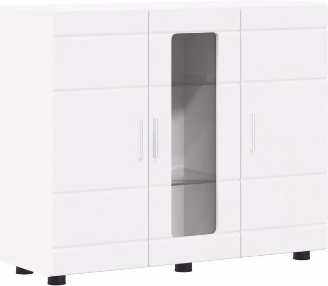 Armadio moderno in legno multistrato bianco DESIGN IN L/P/H: 88,5 x 30,5 x 73 cm