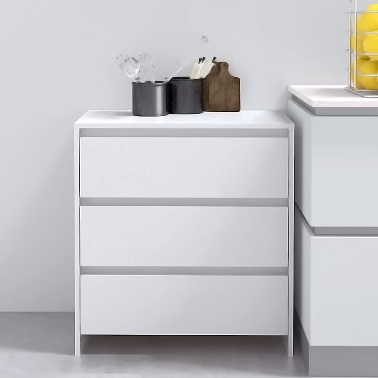 Credenza bianca vidaXL in MDF con finitura opaca L: 70 cm, P: 41 cm, H: 75 cm