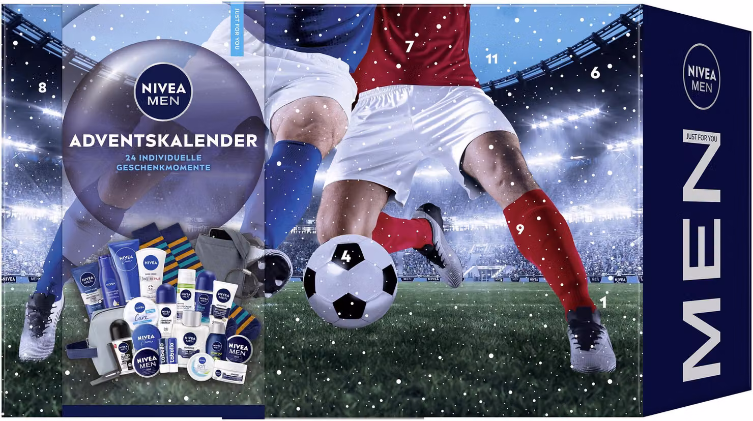 Calendario dell'Avvento NIVEA MEN 2025-24: 24 finestre con sorprese che coccolano, per un Natale speciale