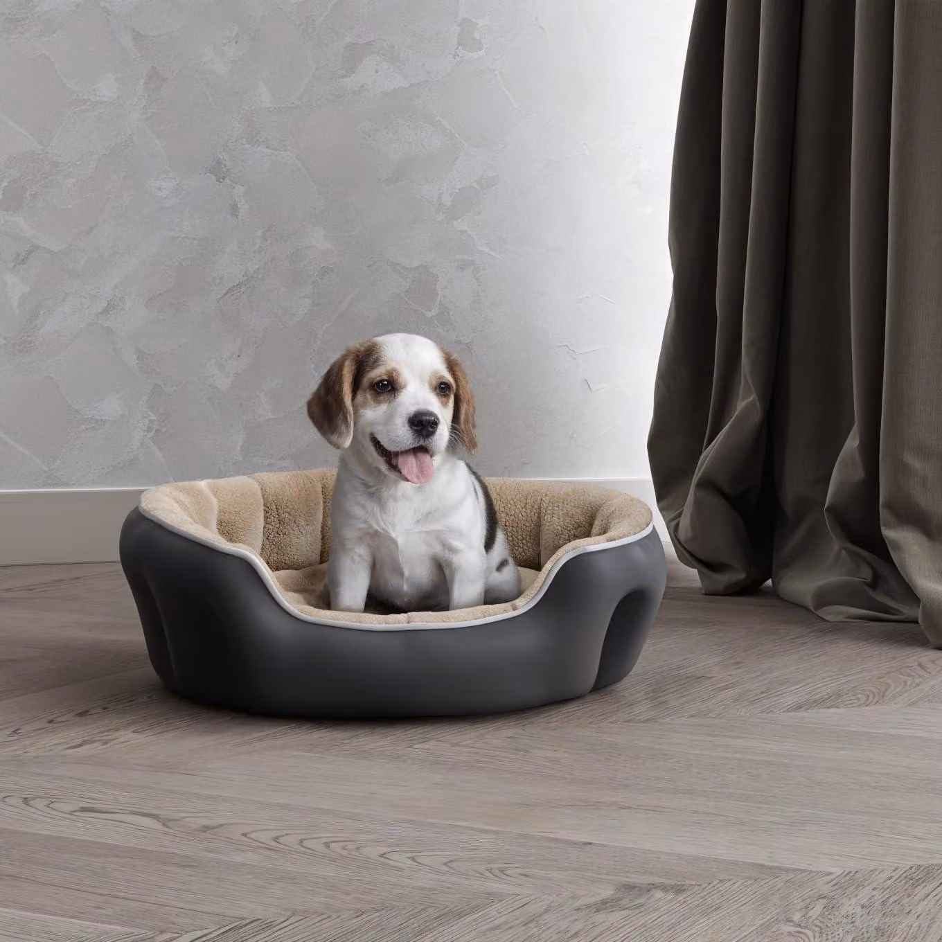 Letti per cani e gatti italiani, marca COCCOLE, modello Creme, dimensioni 48x42x16 cm