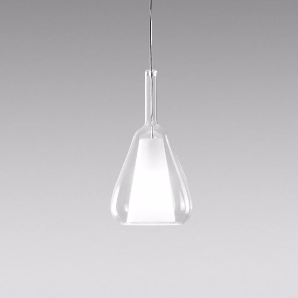 Lampada a sospensione OFELIA S/11 Gealuce in vetro borosilicato trasparente con portalampada E27 e cavo da 3 metri, protezione IP20 – 2