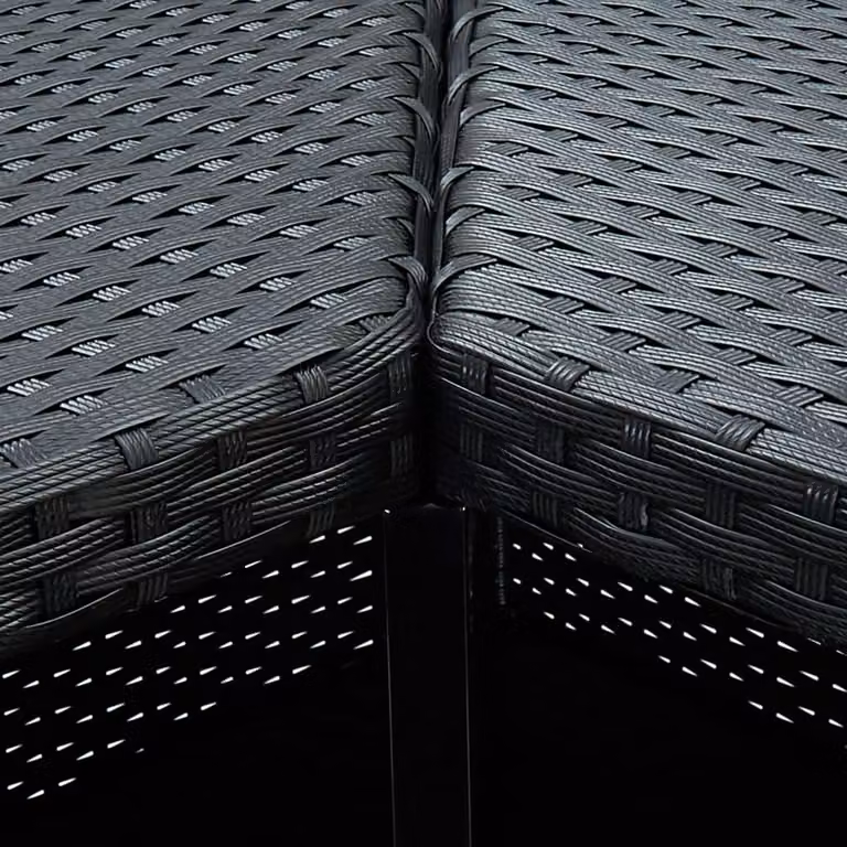 vidaXL Tavolo bar ad angolo nero 100x50x105 cm in poly rattan