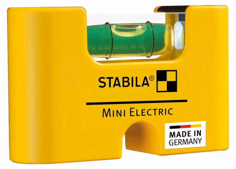 Livella a bolla d'aria STABILA MINI ELECTRIC, 7 cm, potente magnete alle terre rare, 1 bolla orizzontale, Germany
