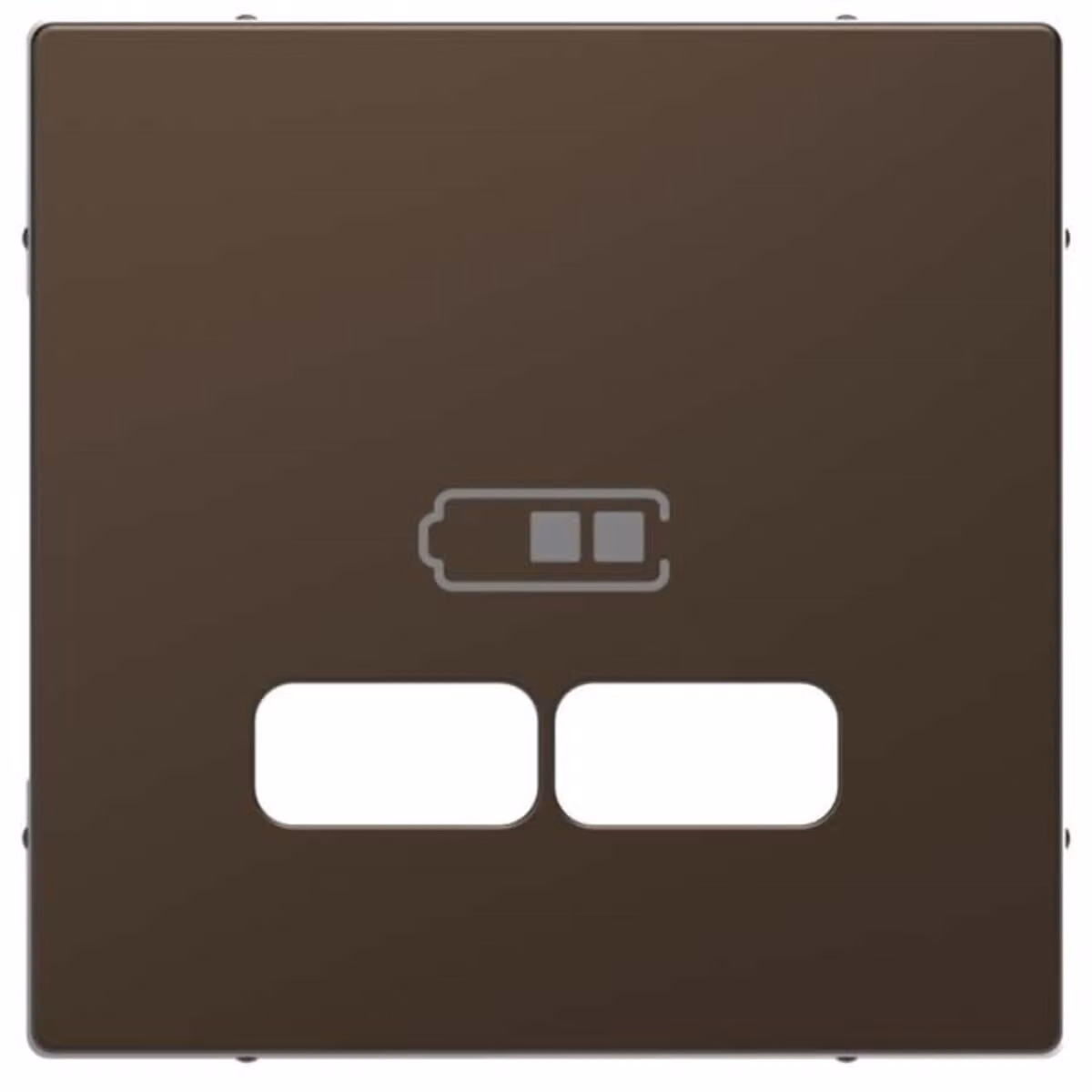 MERTEN MEG4367-6052 Piastra centrale per stazione di ricarica USB, moccametallic
