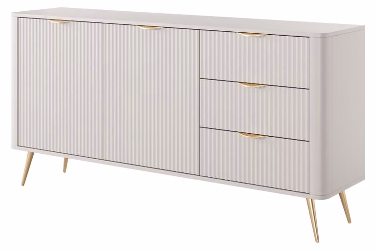 Comodino, colore beige, 163 x 81,2 x 38 cm, dimensioni: 163 cm (altezza), 81,2 cm (larghezza), 38 cm (profondità)