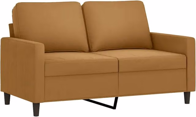 Divano | Divano da soggiorno | Sofa a 2 Posti marrone 120 cm in Velluto